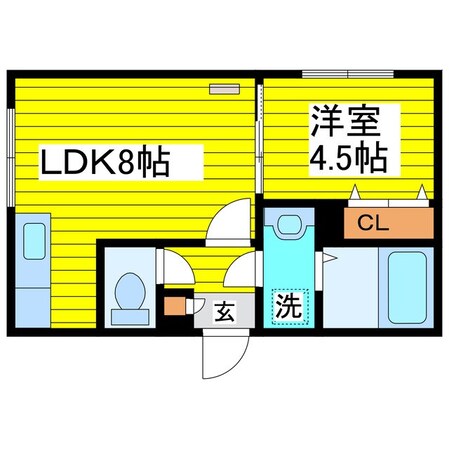 東区役所前駅 徒歩5分 1階の物件間取画像